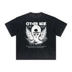 Thick Faded Fallen Angel Graphic T Shirt