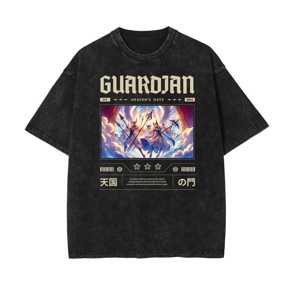 Washed Fallen Angel Graphic Cotton Tee