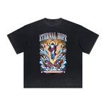 Thick Faded Fallen Angel Graphic T Shirt