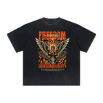 Thick Faded Fallen Angel Graphic T Shirt