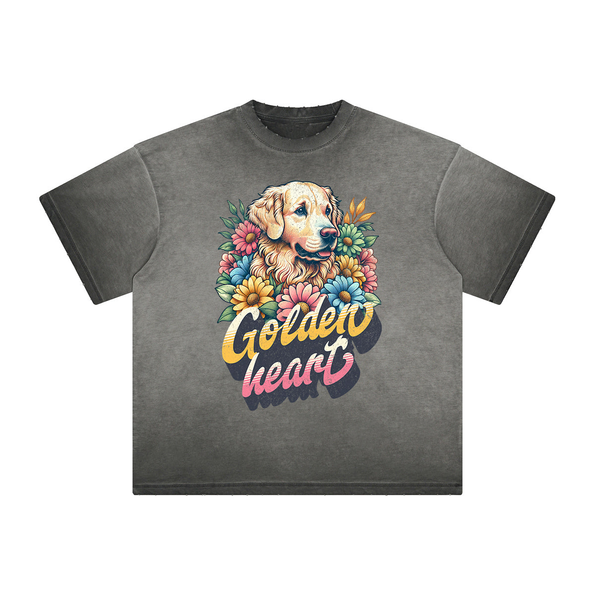 Thick Faded Floral Graphic T Shirt