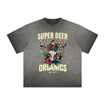 Thick Faded Floral Graphic T Shirt