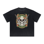 Vintage Frayed Floral Pattern Tee