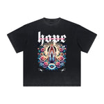 Vintage Frayed Floral Pattern Tee