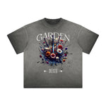 Thick Faded Floral Graphic T Shirt