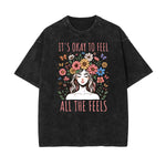 Washed Floral Graphic Cotton Tee