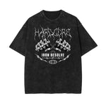 Stone Wash Gangster Style Pattern T Shirt