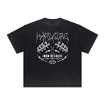 Thick Faded Gangster Style Graphic T Shirt