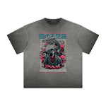 Vintage Frayed Gangster Style Pattern Tee