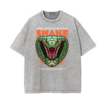 Washed Gangster Style Graphic Cotton Tee