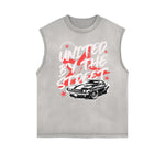 Frayed Edge Graffiti Graphic Tank