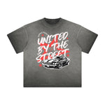 Vintage Frayed Graffiti Pattern Tee