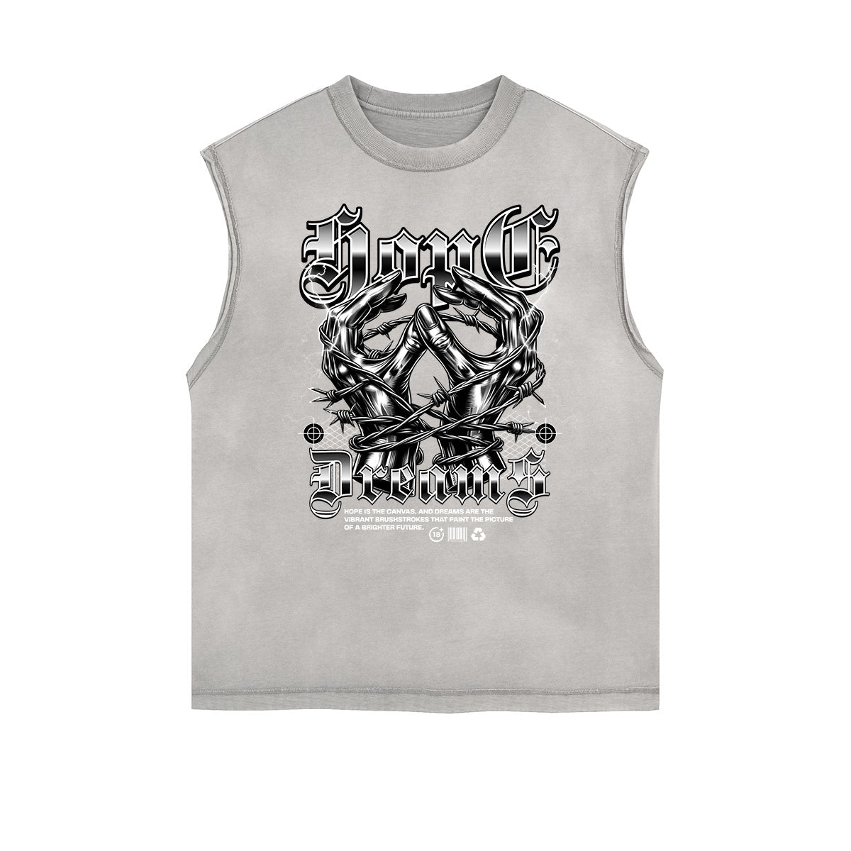 Frayed Edge Graffiti Graphic Tank