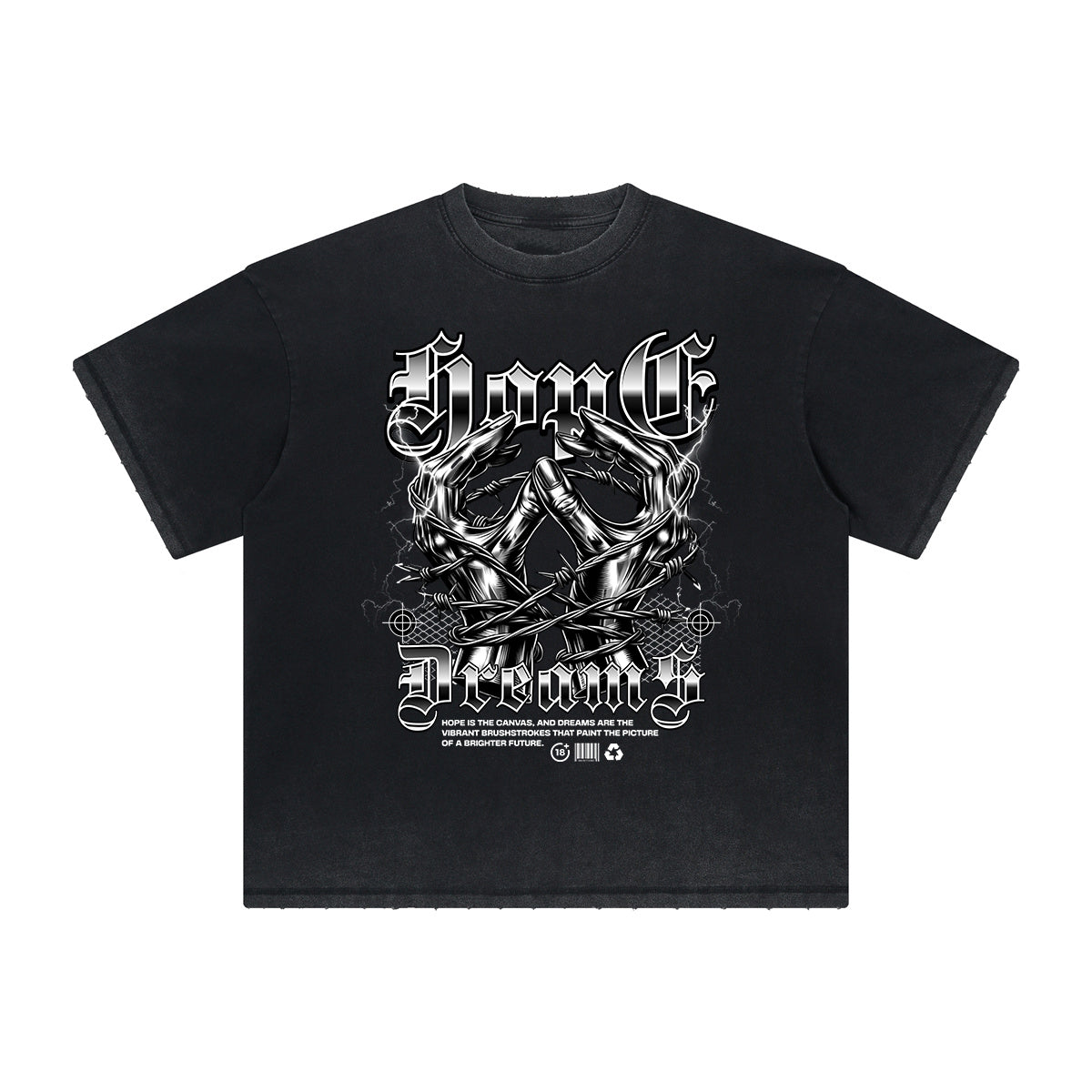 Thick Faded Graffiti Graphic T Shirt