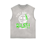 Frayed Edge Graffiti Graphic Tank