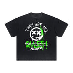 Thick Faded Graffiti Graphic T Shirt