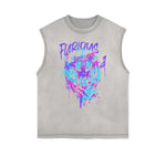 Frayed Edge Graffiti Graphic Tank