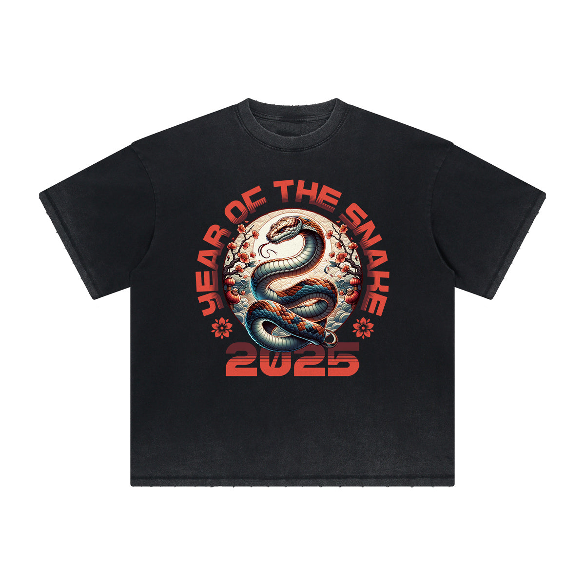 Thick Faded Chinese Zodiac Graphic T Shirt