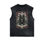 Frayed Edge Chinese Zodiac Graphic Tank Top