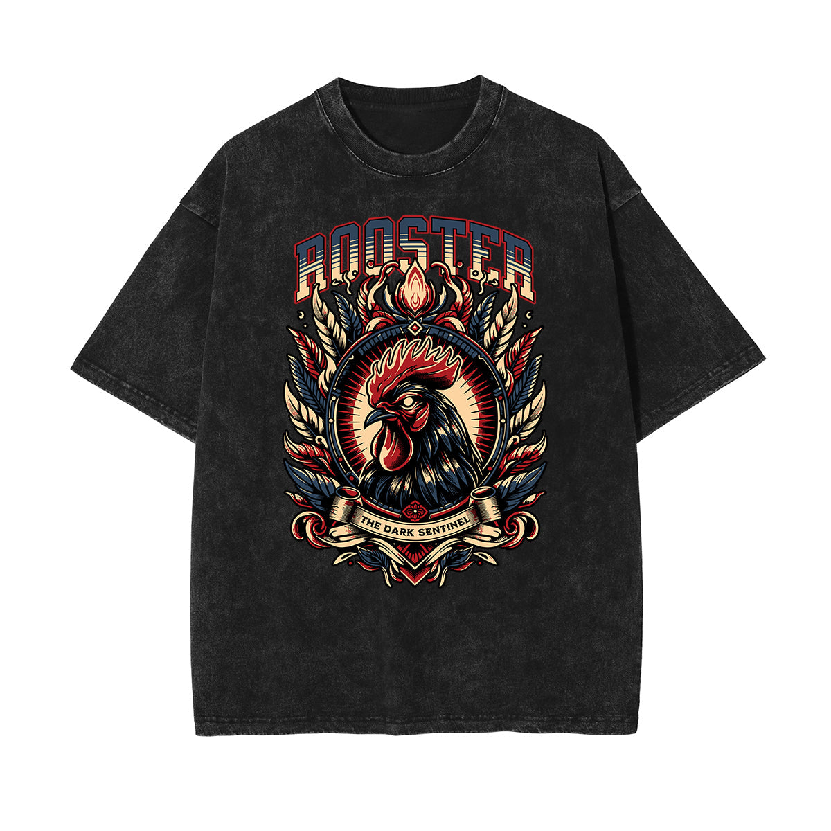 Washed Chinese Zodiac Graphic Cotton Tee