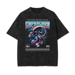 Washed Chinese Zodiac Graphic Cotton Tee