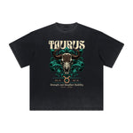 Thick Faded Chinese Zodiac Graphic T Shirt