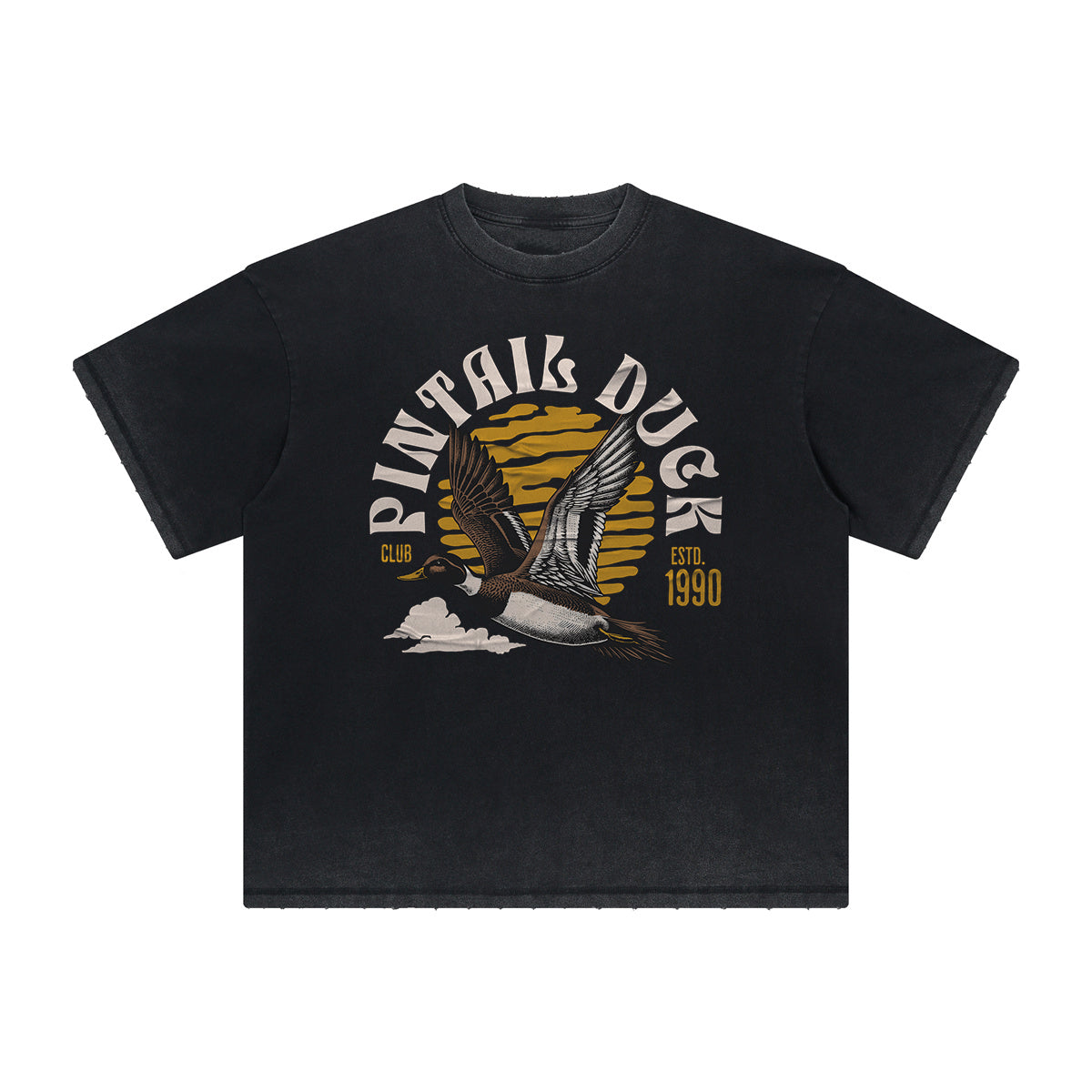 Vintage Frayed Retro Revival Pattern Tee