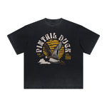 Vintage Frayed Retro Revival Pattern Tee