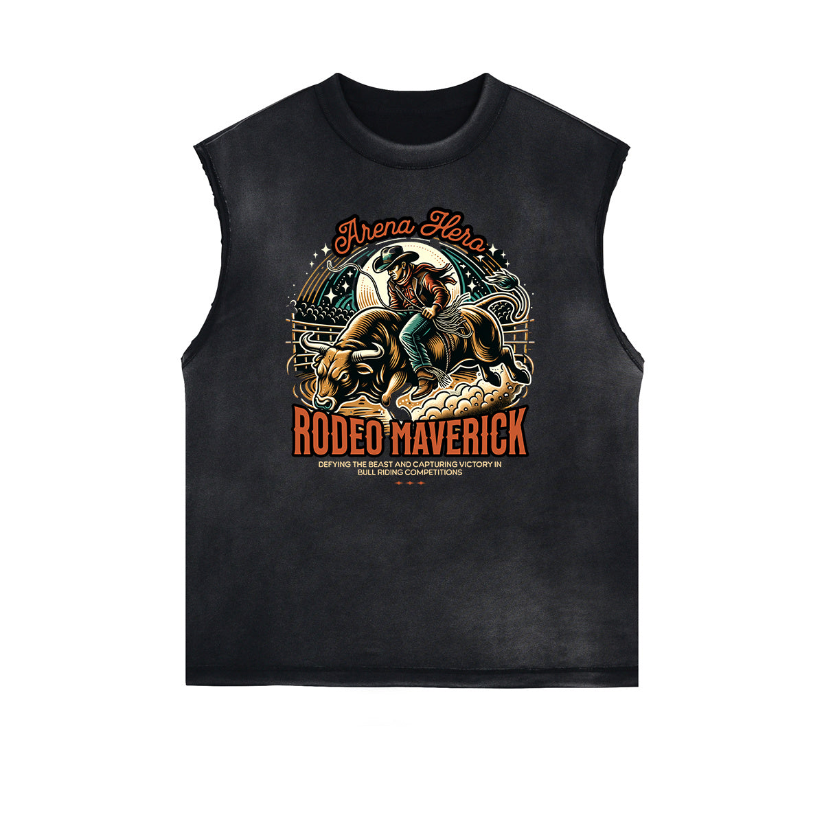 Frayed Edge Retro Revival Graphic Tank Top