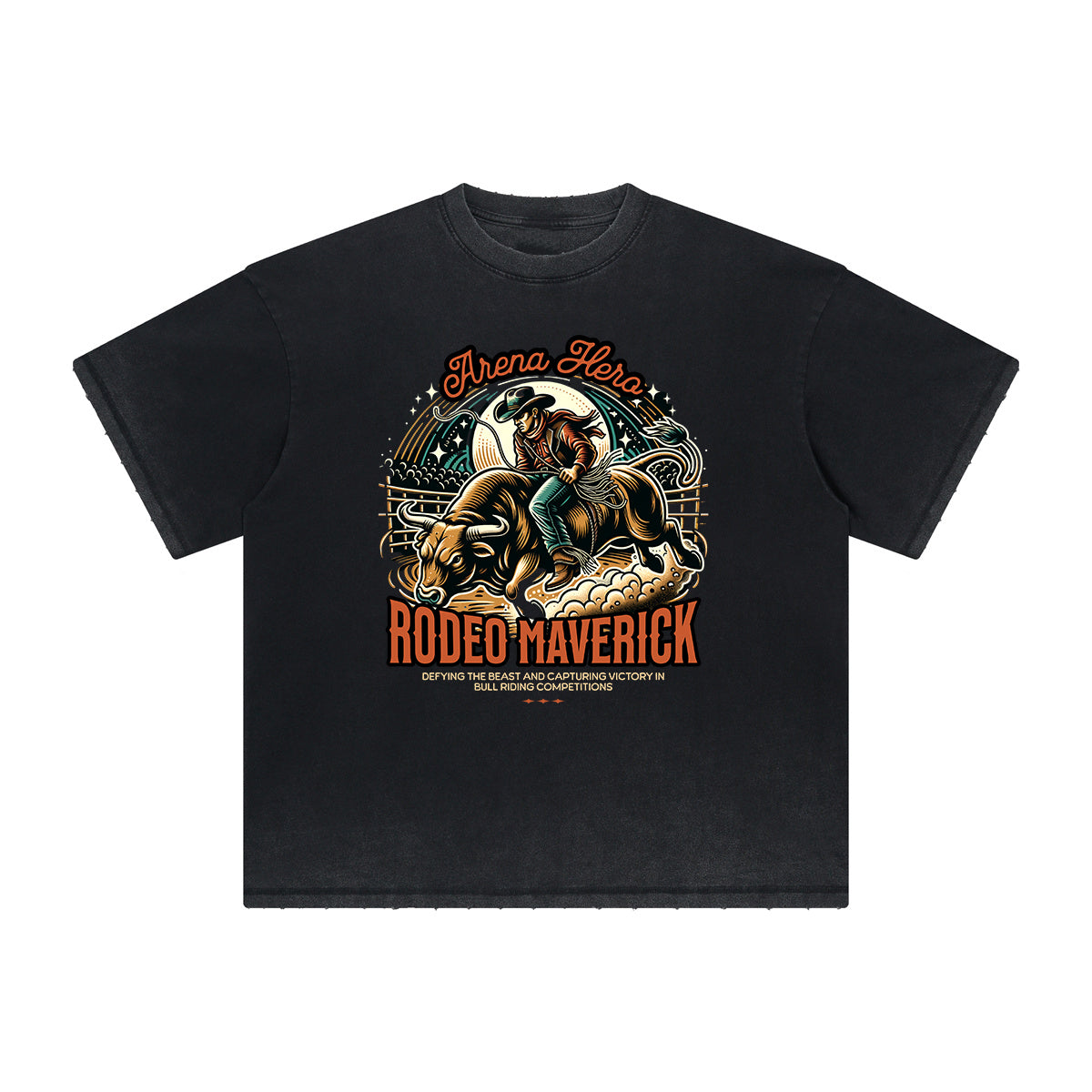 Vintage Frayed Retro Revival Pattern Tee