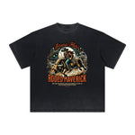 Vintage Frayed Retro Revival Pattern Tee