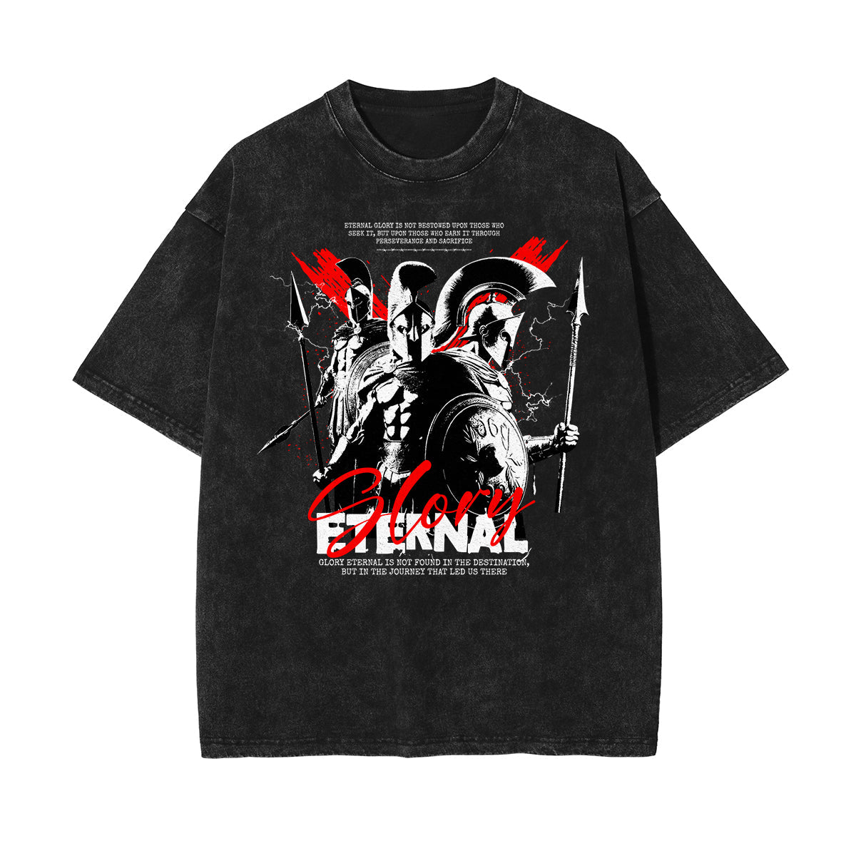 Washed Retro Revival Graphic Cotton Tee