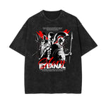 Washed Retro Revival Graphic Cotton Tee