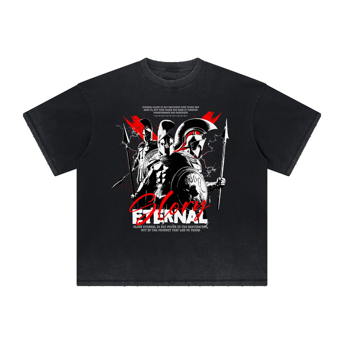 Vintage Frayed Retro Revival Pattern Tee