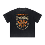 Vintage Frayed Retro Revival Pattern Tee