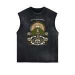 Frayed Edge Retro Revival Graphic Tank Top