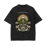 Washed Retro Revival Graphic Cotton Tee