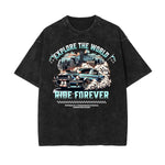 Washed Retro Revival Graphic Cotton Tee