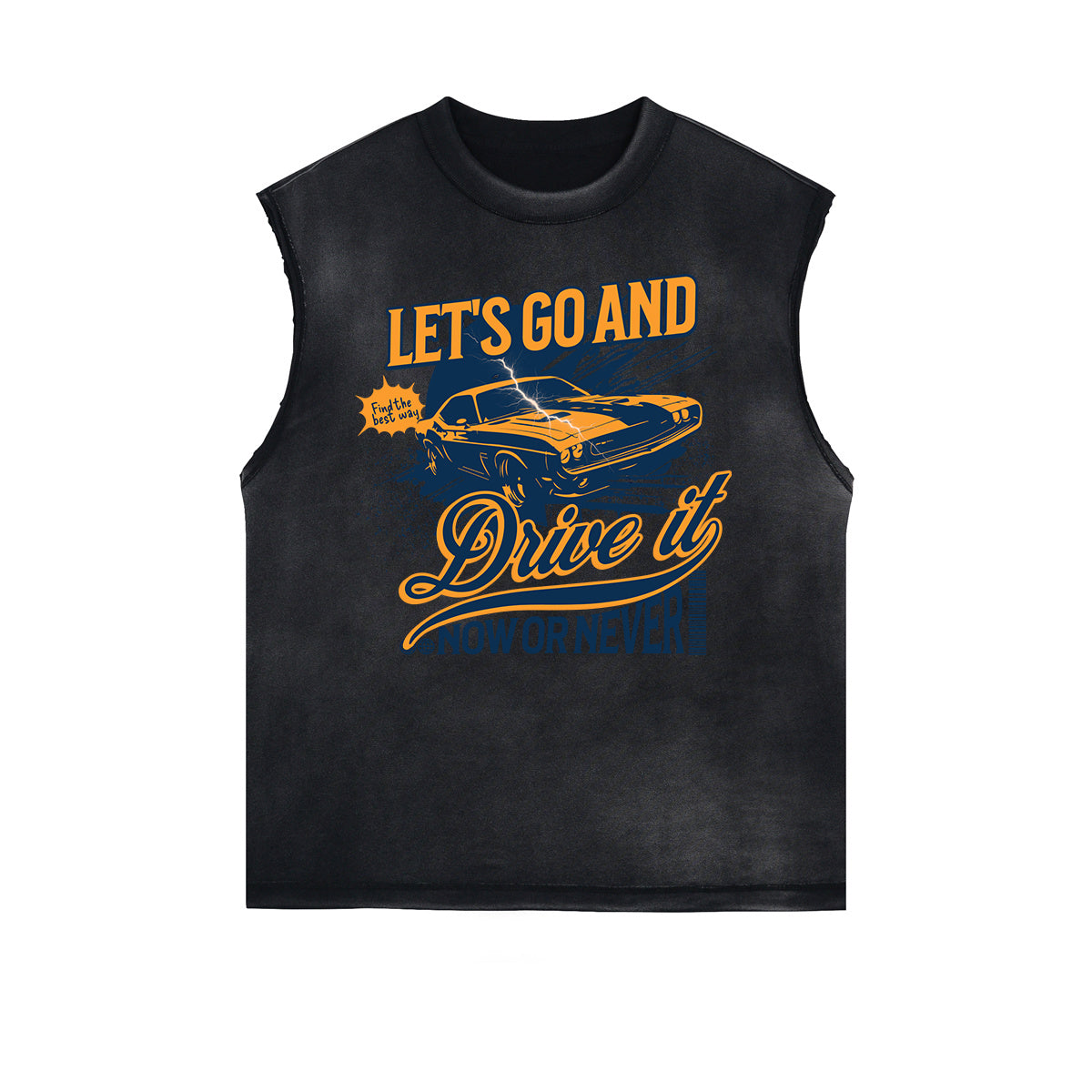 Frayed Edge Retro Revival Graphic Tank Top