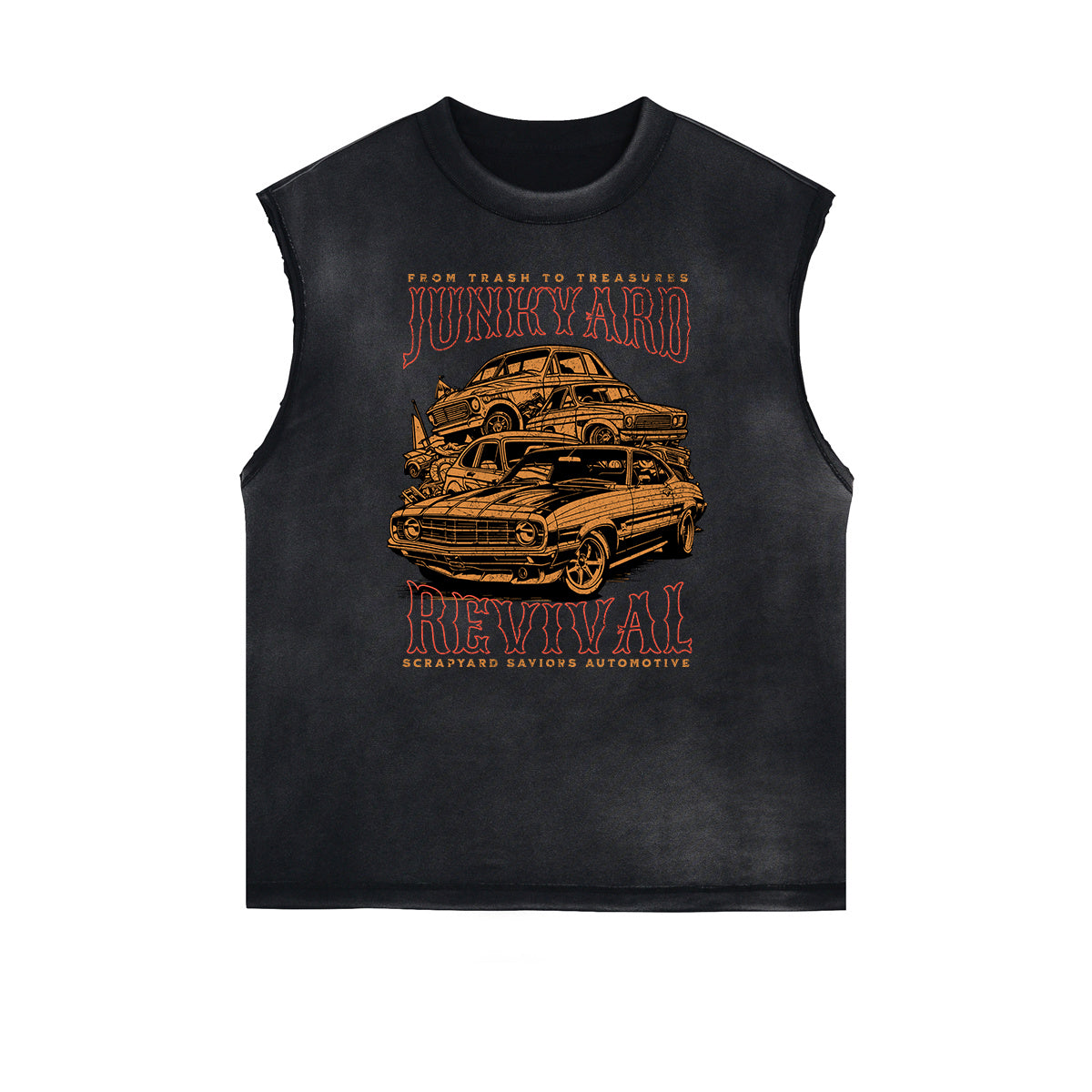 Frayed Edge Retro Revival Graphic Tank Top
