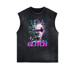 Frayed Edge Abstract Art Graphic Tank Top