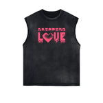 Frayed Edge Abstract Art Graphic Tank Top