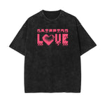 Washed Abstract Art Graphic Cotton Tee