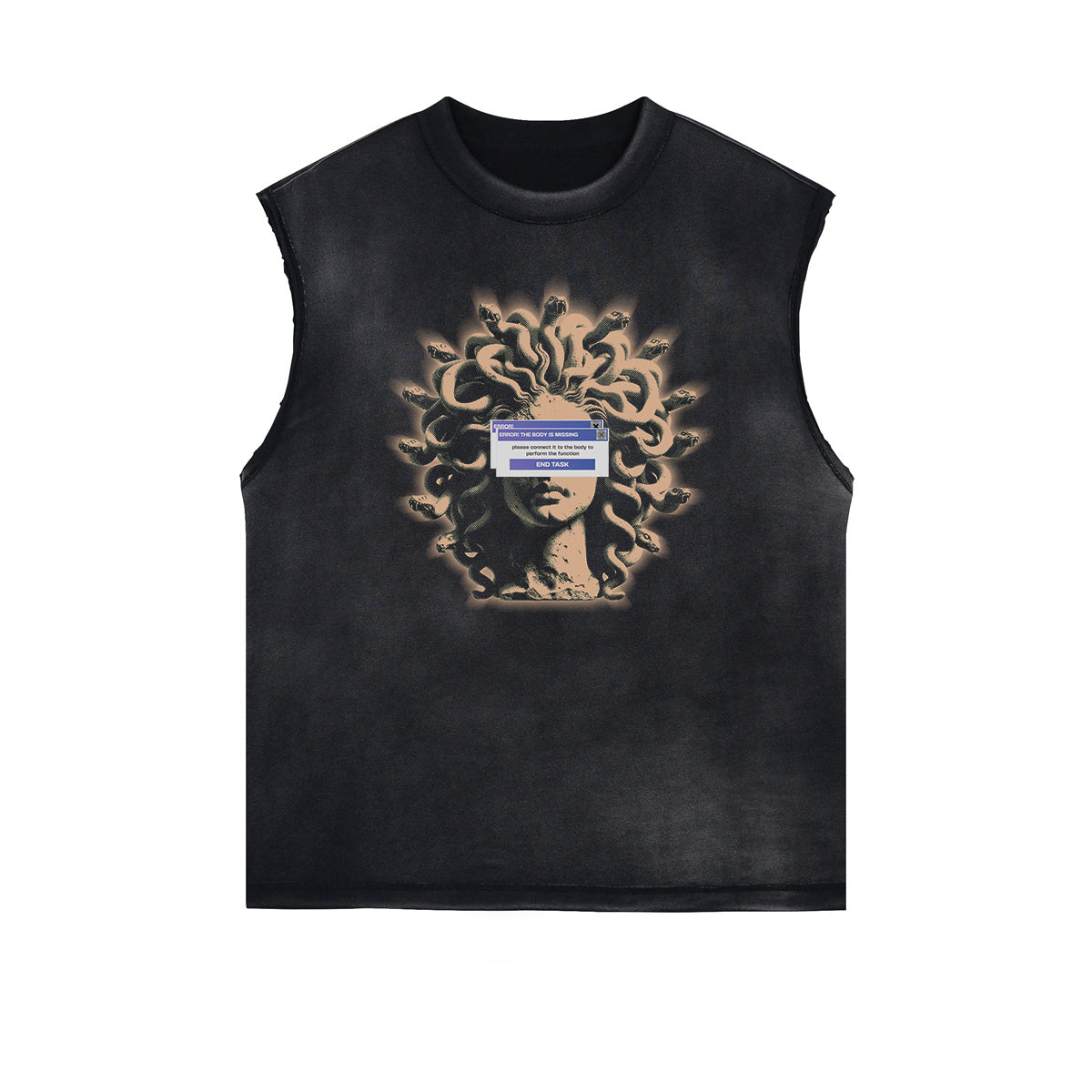 Frayed Edge Abstract Art Graphic Tank Top