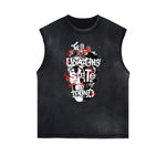 Frayed Edge Abstract Art Graphic Tank Top