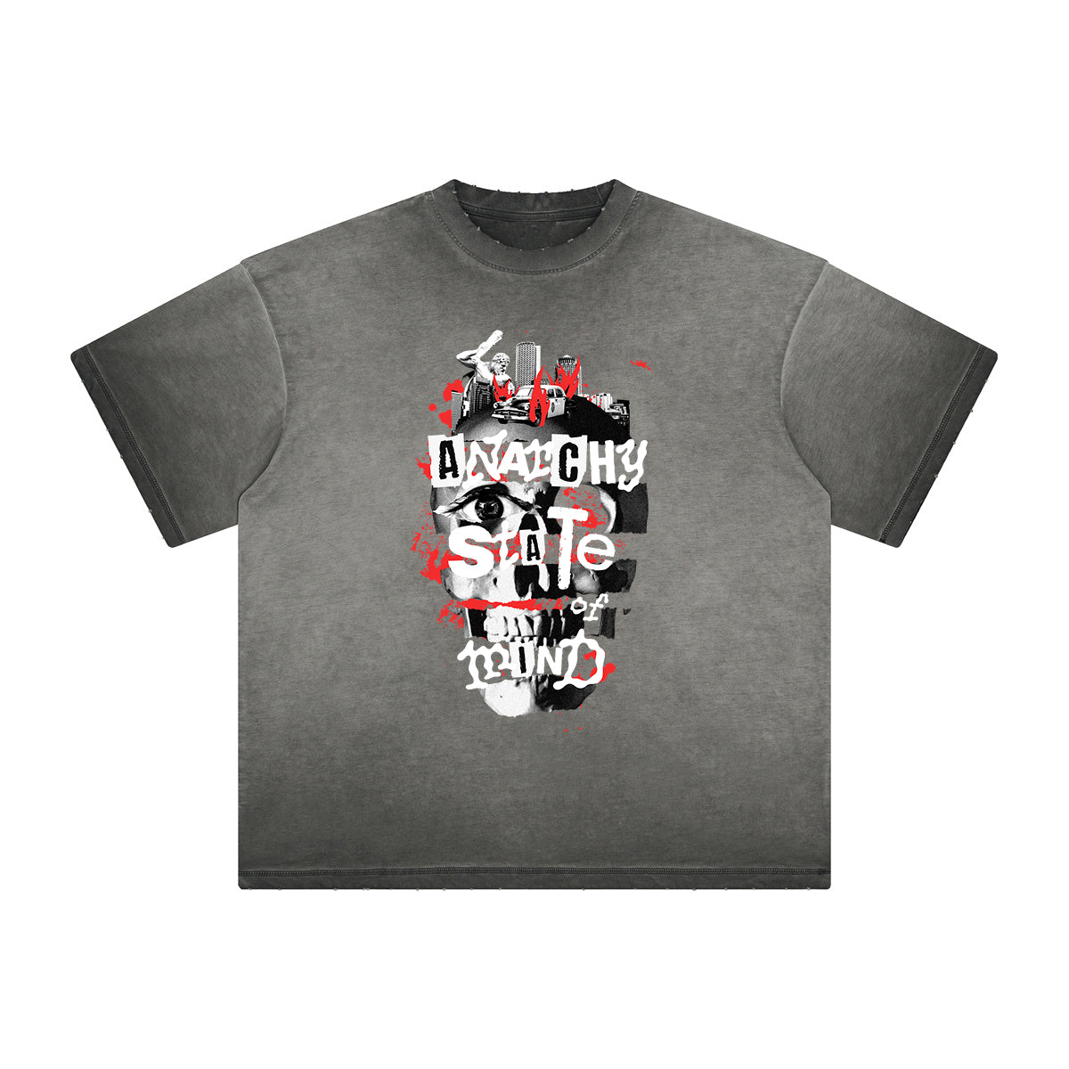 Vintage Frayed Abstract Art Pattern Tee