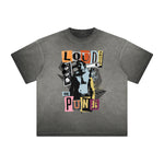 Vintage Frayed Abstract Art Pattern Tee