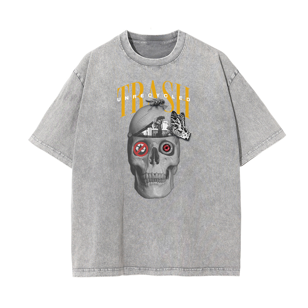 Stone Wash Abstract Art Pattern T Shirt