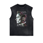 Frayed Edge Abstract Art Graphic Tank Top