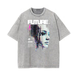 Stone Wash Abstract Art Pattern T Shirt